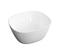 Vasque à poser VitrA Plural 7811B403-0016, 45 x 38 x 13,5 cm, blanc brillant, haute, rectangulaire, sans trop-plein ni trou de robinetterie.