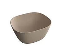 Vasque à poser VitrA Plural 7811B474-0016, 45 x 38 x 13,5 cm, en terre cuite mate, haute, rectangulaire, sans trop-plein ni trou de robinetterie.