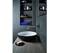 Vasque Alape Bicolor 3503000180 Ø 450 mm, 116 mm, noir mat/blanc brillant, sans trou de robinetterie ni trop-plein