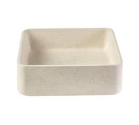 Vasque carrée en pierre naturelle beige L40 cm FENG