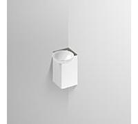 Vasque d'angle Alape Insert5 5245000110, cuve 30 cm, blanche, étagère brun anthracite, avec trou de robinetterie