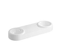 Vasque double VitrA Liquid 7313B403-0012 119 x 39,5 x 15 cm, avec trop-plein, en PVC blanc brillant, sans trou de robinetterie.