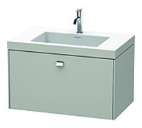 vasque Duravit Brioso c-bonded avec soubassement BR4601O1007, 80x48, Betongrau Matt / chrome, 2000 .