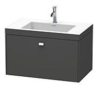 vasque Duravit Brioso c-bonded avec soubassement BR4601O1049, 80x48cm, Graphit Matt / chrome, 2000 .