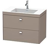 vasque Duravit Brioso c-bonded avec soubassement BR4606O1043, 80x48cm, Basalt Matt / chrome, 2000 .