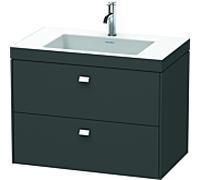 DURAVIT Brioso - Meuble avec vasque c-bonded avec 2 tiroirs 800x613x480mm graphite mat/graphite mat