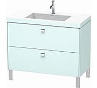 vasque Duravit Brioso c-bonded avec soubassement BR4702O1009 100x48, Lichtblau Matt / chrome, 2000 .