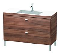 vasque Duravit Brioso c-bonded avec soubassement BR4703O1079 120x48, noyer naturel / chrome, 2000