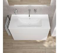 Vasque Duravit ME by Starck avec meuble bas evineo ineo5 evo l: 101 cm, 2 tiroirs, avec poignée encastrée,, 233610AA60+BE0715WH,