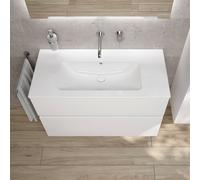 Vasque Duravit ME by Starck avec meuble bas evineo ineo5 evo l: 101 cm, 2 tiroirs, avec poignée encastrée,, 233610AA60+BE0715WM,