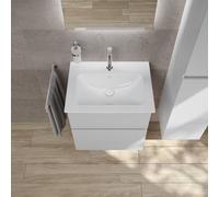 Vasque Duravit ME by Starck avec meuble bas evineo ineo5 evo l: 61 cm, 2 tiroirs, avec poignée encastrée,, 2336630000+BE0719WH,