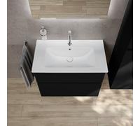 Vasque Duravit ME by Starck avec meuble bas evineo ineo5 evo l: 81 cm, 2 tiroirs, avec poignée encastrée,, 23368332001+BE0720BM,