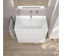 Vasque Duravit ME by Starck avec meuble bas evineo ineo5 evo l: 81 cm, 2 tiroirs, avec poignée encastrée,, 233683AC60+BE0720WM,