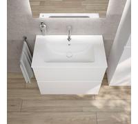 Vasque Duravit ME by Starck avec meuble bas evineo ineo5 evo l: 81 cm, 2 tiroirs, avec poignée encastrée,, 233683AC00+BE0720WH,