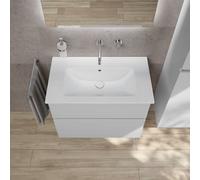 Vasque Duravit ME by Starck avec meuble bas evineo ineo5 evo l: 81 cm, 2 tiroirs, avec poignée encastrée,, 23368332601+BE0720WH,