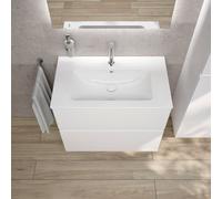 Vasque Duravit ME by Starck avec meuble bas evineo ineo5 evo l: 81 cm, 2 tiroirs, avec poignée encastrée,, 233683AA00+BE0720WM,
