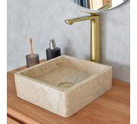 Vasque en marbre crème kalio mini