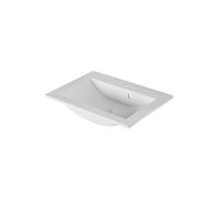Vasque encastrée Nicole 60 cm - Résistante aux rayures et compacte | Couleur : Blanc | Dimensions : 60 x 12,2 x 45 cm