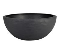 Pot vasque Ø 40 cm - EDA - Graphit Up - 14,9 L - Intérieur/ Extérieur - Décor Graphique - Ø 40 x H. 16,5 cm - Gris Anthracite
