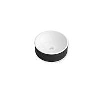 Vasque Hewi DUO 950.11B003YF Ø 42,6 cm, finition mate, à poser, bicolore, sans perçage pour robinetterie, sans trop-plein, blanc et noir