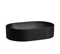Vasque Laufen SAVOY H8129447161091 38 x 55 cm, ovale, avec trop-plein, sans trou de robinetterie, noir mat