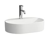 Vasque Laufen SAVOY H8129457571041 38 x 55 cm, ovale, avec trop-plein, 1 trou de robinetterie, blanc mat