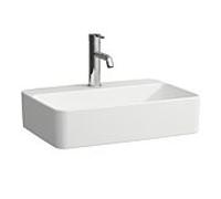 Vasque Laufen SAVOY H8169457571041 38 x 55 cm, rectangulaire, avec trop-plein, 1 trou de robinetterie, blanc mat