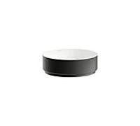 LAUFEN UNISONO Cuvette de lavabo, ronde, sans trou pour robinet, sans trop-plein, 325x325x106mm, H512UO2B991121, Couleur: Bicolore noir mat/blanc brillant