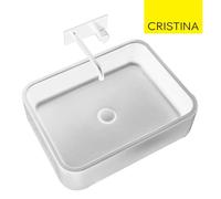 Vasque lavabo céramique à poser Blanc Brillant COSA Medium - CRISTINA ONDYNA COSA6045