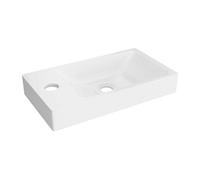 Vente-unique - Vasque lave main blanche en résine SMC - 40 x 22 cm - SARPOSA