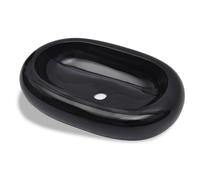 Vasque ovale céramique Noir pour salle de bain