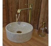 Vasque ronde en marbre crème irina mini