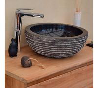 Vasque ronde en marbre noir marmo
