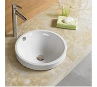 Vasque Semi Encastrable Ronde - Céramique - 45 cm - Rani - Blanc - Rue du Bain