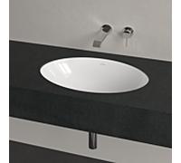 Villeroy & Boch Loop & Friends - Lavabo à encastrer par le dessous 560x375mm sans trous de robinetterie avec trop-plein blanc avec CeramicPlus
