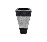 Vasque sur pied en marbre MIDO - Couleur Noire et grise