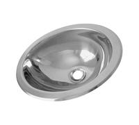 Vasques ovales pratiques et robustes en acier inoxydable pour balcon, chambre et zones étroites, faciles à installer