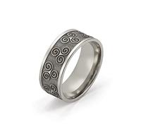 VASSAGO Bague triskel celtique vintage viking en acier inoxydable triple spirale avec nœud de la trinité irlandaise pour homme et femme, 9, Acier inoxydable, Aucune pierre précieuse