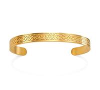 VASSAGO Bracelet à nœud celtique pour femme en acier inoxydable réglable Viking Triquetra celtique Triquetra Trinité Nœud Manchette Bracelets Sorcellerie Amulette Bijoux Irlandais Cadeau Hommes