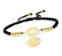 VASSAGO Bracelet avec Médaille de Saint Benoît Medalla De San Benito | Bracelets Ajustables En Corde Tressée Chapelets Catholiques Protection Contre Les Exorcismes Bijoux Religieux Pour Femmes