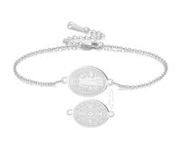 VASSAGO Bracelet avec Médaille de Saint Benoît Medalla De San Benito | Bracelets Ajustables En Corde Tressée Chapelets Catholiques Protection Contre Les Exorcismes Bijoux Religieux Pour Femmes