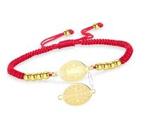 VASSAGO Bracelet avec Médaille de Saint Benoît Medalla De San Benito | Bracelets Ajustables En Corde Tressée Chapelets Catholiques Protection Contre Les Exorcismes Bijoux Religieux Pour Femmes