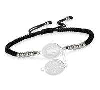 VASSAGO Bracelet avec Médaille de Saint Benoît Medalla De San Benito | Bracelets Ajustables En Corde Tressée Chapelets Catholiques Protection Contre Les Exorcismes Bijoux Religieux Pour Femmes