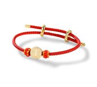 VASSAGO Bracelet Corde Médaillon de Saint Benoît pour Femmes | Médaillon double face croix exorcisme bracelet corde, amulette de protection catholique, bijoux religieux cadeaux