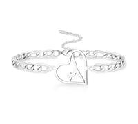 VASSAGO Bracelet de gymnastique - Cadeau de gymnastique - Bracelet à breloques en forme de cœur - Pour femme, fille, entraîneur, One Size, Acier inoxydable, Pas de gemme