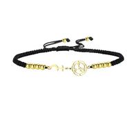 VASSAGO Bracelet en acier inoxydable au symbole de Lilith Cordon Tressé Réglable Lune Croix Sigil de Lilith Bracelet Bijoux Gothic Witchcraft pour Femme Homme