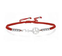 VASSAGO Bracelet en acier inoxydable au symbole de Lilith Cordon Tressé Réglable Lune Croix Sigil de Lilith Bracelet Bijoux Gothic Witchcraft pour Femme Homme