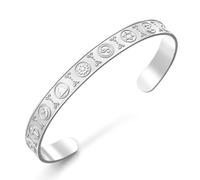 VASSAGO Bracelet Manchette Coexist in Peace Religions du monde Harmonie Bijoux Religieux réglables en aAcier Inoxydable Amulette de Protection Cadeau pour Femme et Homme