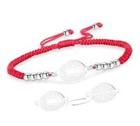 VASSAGO Bracelet médaille de Saint Benoît Médaille de San Benito Fait à la main Cordon réglable Chapelet catholique Exorcisme Protection chrétienne Bijoux religieux Cadeaux pour homme (S-R chaîne 2)