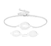 VASSAGO Bracelet médaille de Saint Benoît Médaille de San Benito Fait à la main Cordon réglable Chapelet catholique Exorcisme Protection chrétienne Bijoux religieux Cadeaux pour homme (Argent 1)